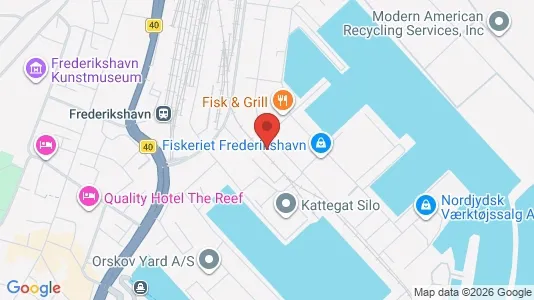 Kontorlokaler til leje i Frederikshavn - kort over placeringen