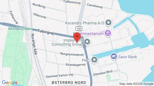 Kontorlokaler til leje i Hellerup - kort over placeringen