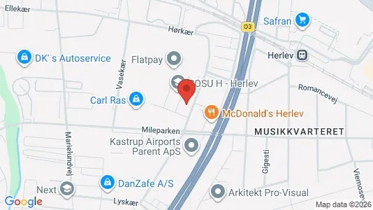 Kontorlokaler til leje i Herlev - kort over placeringen