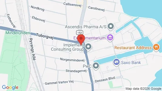 Kontorlokaler til leje i Hellerup - kort over placeringen
