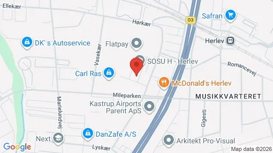 Kontorlokaler til leje i Herlev - kort over placeringen