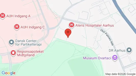 Kontorhoteller til leje i Århus N - kort over placeringen