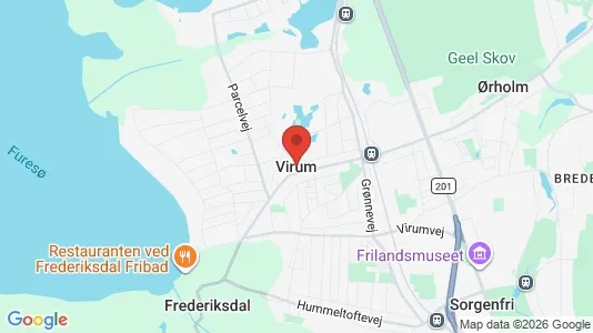 Kontorhoteller til leje i Virum - kort over placeringen
