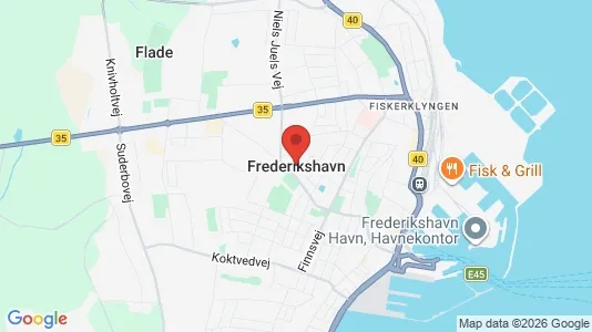 Kontorhoteller til leje i Frederikshavn - kort over placeringen