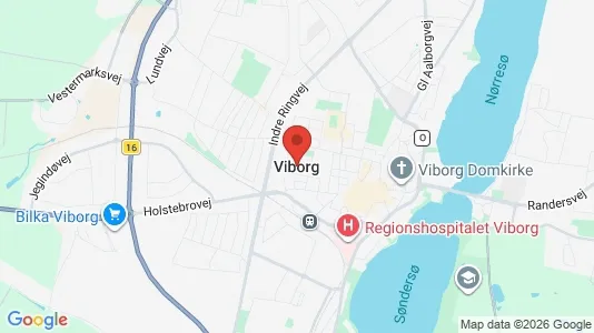 Kontorhoteller til leje i Viborg - kort over placeringen