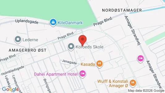 Kontorlokaler til leje i København S - kort over placeringen